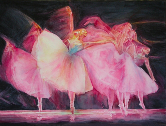 The Balletic Paintings of Master Bienvenido Sibug. Last dance, Watercolor.